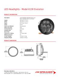 Product Spec Sheet